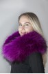 Violet-lilla Finnraccoon fur neck warmer